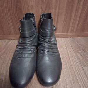 Celine Dark Leather Men's Boots